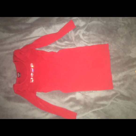 Red sweater dress - Picture 2 of 3